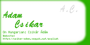 adam csikar business card